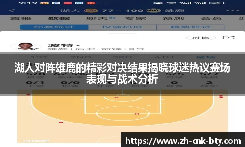 湖人对阵雄鹿的精彩对决结果揭晓球迷热议赛场表现与战术分析