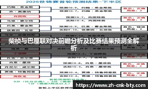 柴桢与巴厘联对决前瞻分析及比赛结果预测全解析